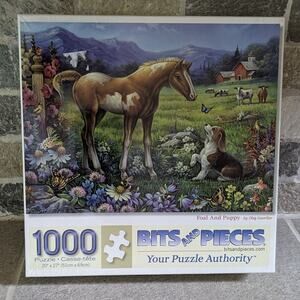 NEW 1000 Pc Jigsaw Puzzle Foal & Puppy